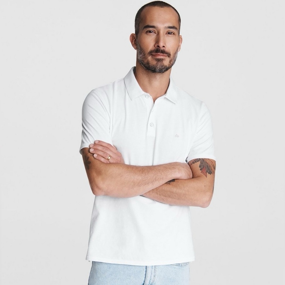 Rag & Bone White Polo Shirt – Men’s Size L